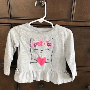 Carter’s Toddler Girl Kitty Shirt - 2T